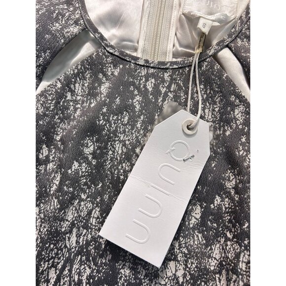 Calypso Paneled Dress Grey Combo Leather panels $248 NWT size 6 - Picture 8 of 10